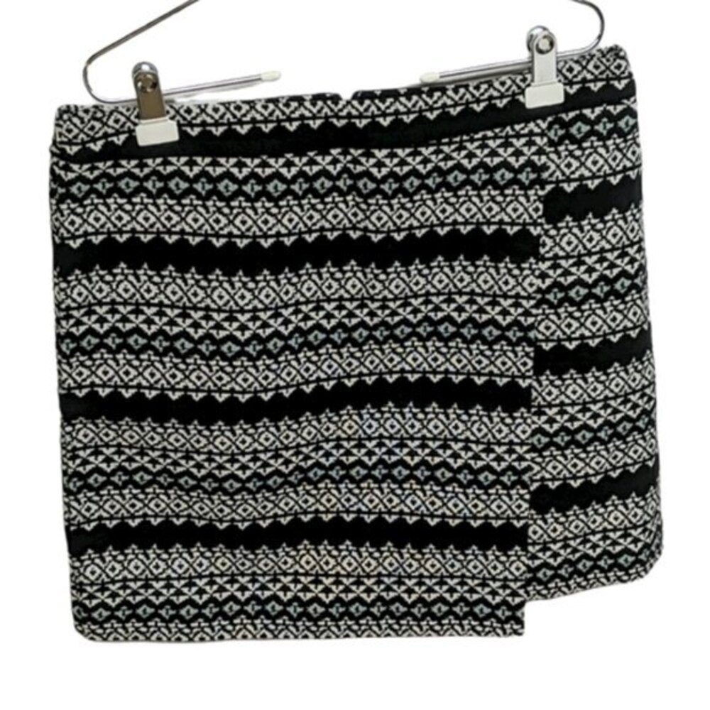 NWT Ann Taylor LOFT Skirt Fair Isle Mini Skirt 14 Cotton Blend NEW